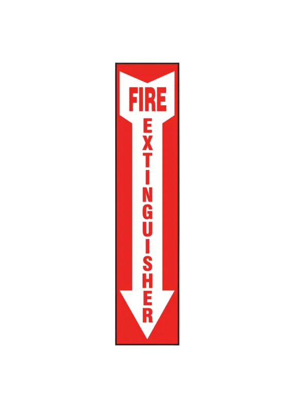 Vinyl "Fire Extinguisher" Arrow Down Sign