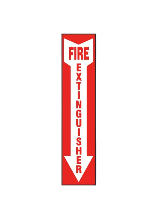 Vinyl "Fire Extinguisher" Arrow Down Sign