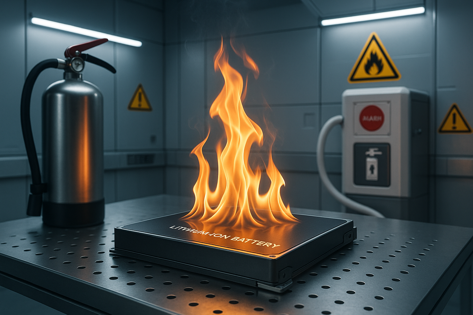 Modern, lithium battery fire